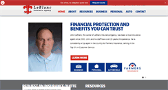 Desktop Screenshot of leblancinsuranceagency.com