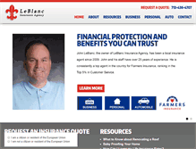 Tablet Screenshot of leblancinsuranceagency.com